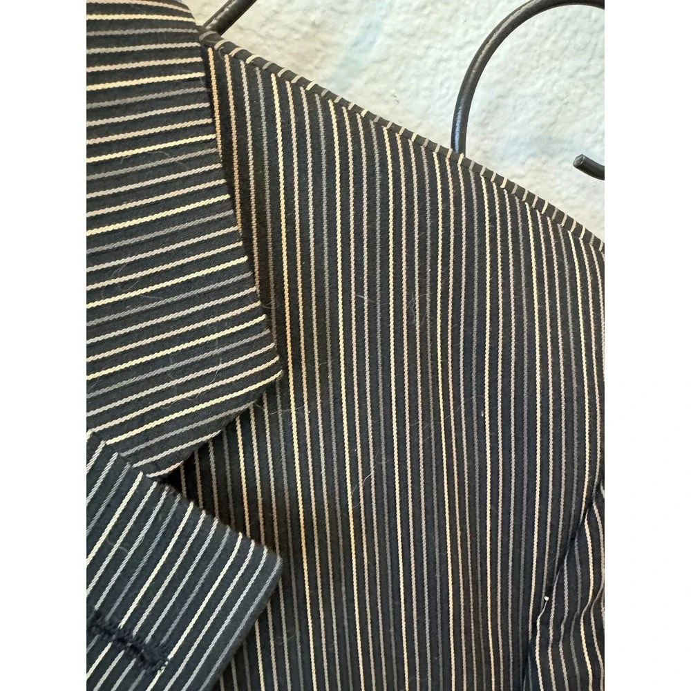 Men's Striped Blazer By Jack Victor Prossimo Made In Canada Black And‎ Tan